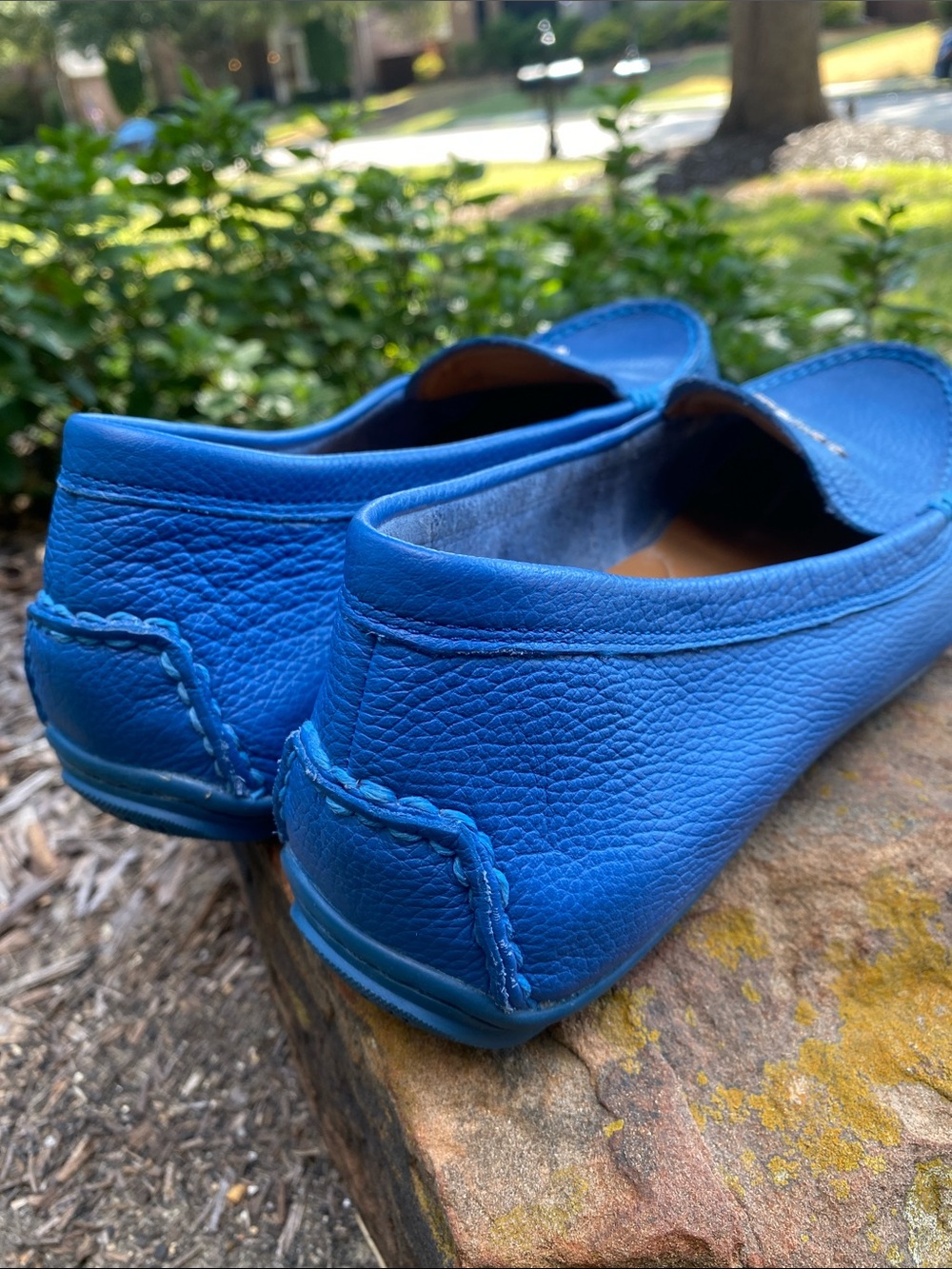 Coach Mary Lockup Blue Leather Flats - Picture 13 of 16